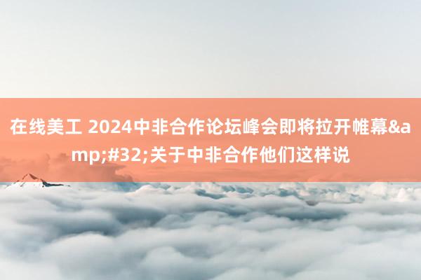 在线美工 2024中非合作论坛峰会即将拉开帷幕&#32;关于中非合作他们这样说