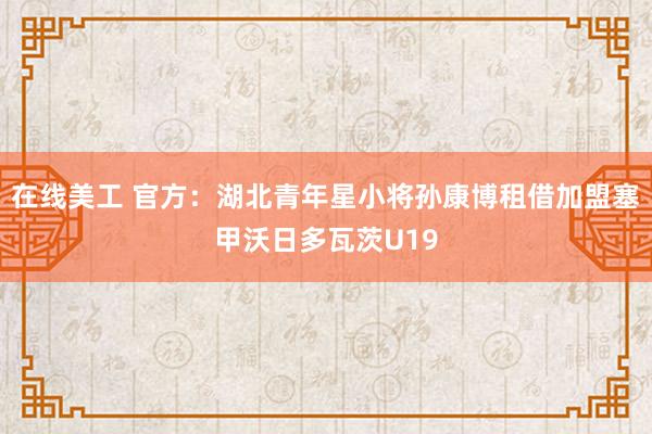 在线美工 官方：湖北青年星小将孙康博租借加盟塞甲沃日多瓦茨U19